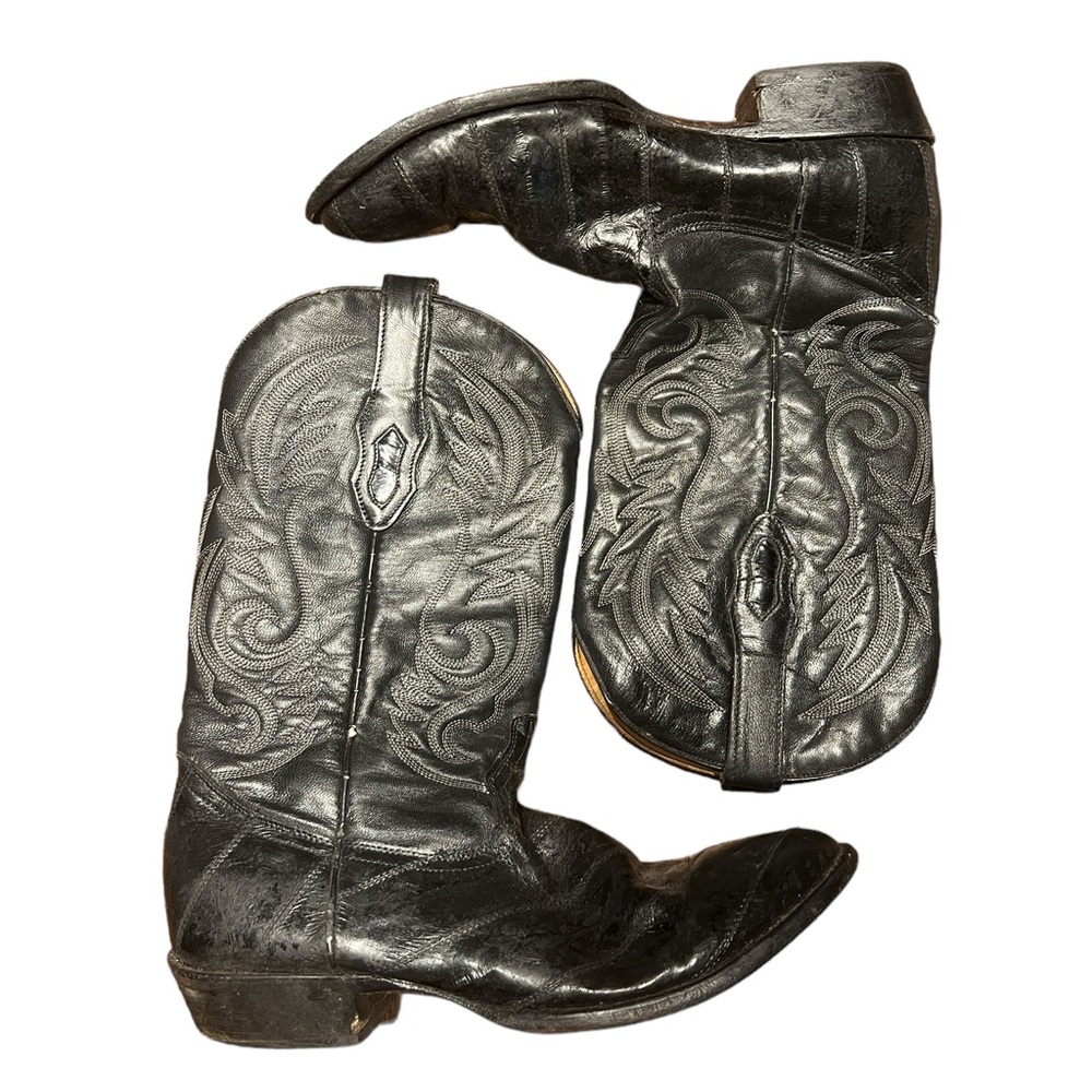 Corral Black Leather Cowboy Boots Men’s Size 10.5